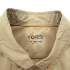 carhartt FORCE Relaxed Fit Button-Down Work Shirt, XL, Beige, Polyester, Ridgefield Solid L/S Shirt 102418