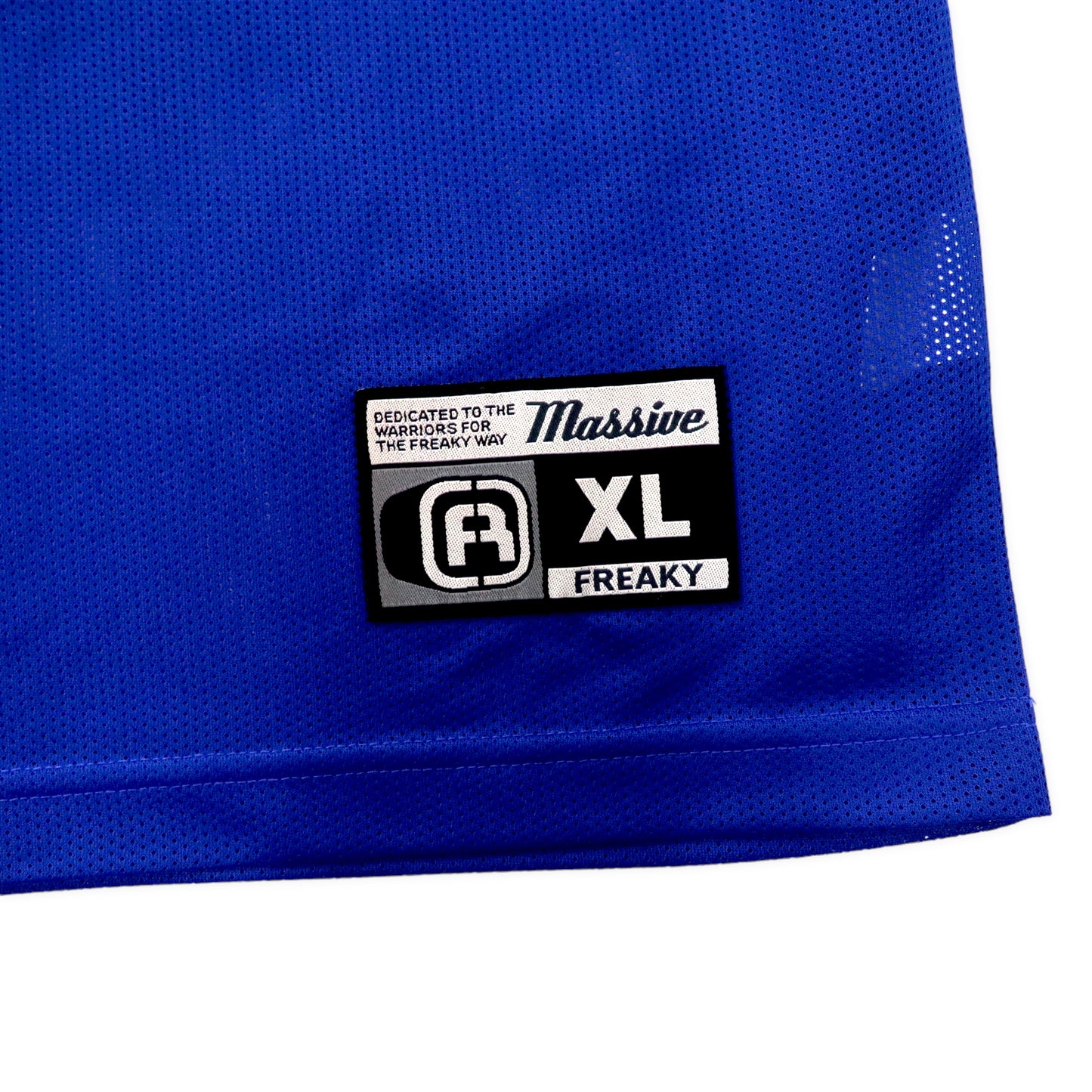 FREAKY 90年代 ゲームシャツ バスケ タンクトップ XL ブルー ポリエステル メッシュ ナンバリング