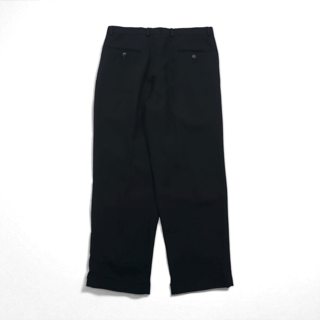 DOCKERS ( Levi's ) DRESS SLACKS 90年代 2タック ワイド スラックスパンツ L ブラック ポリエステル ウール
