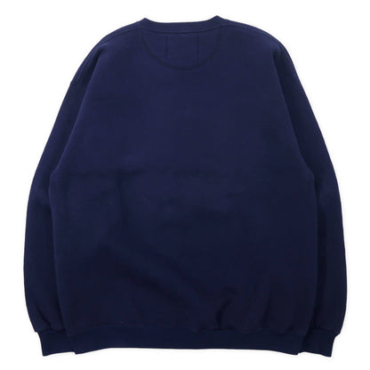 DANAGGERS USA製 90年代 プリント スウェット L ネイビー コットン 裏起毛 THE BIG STICK ビッグサイズ