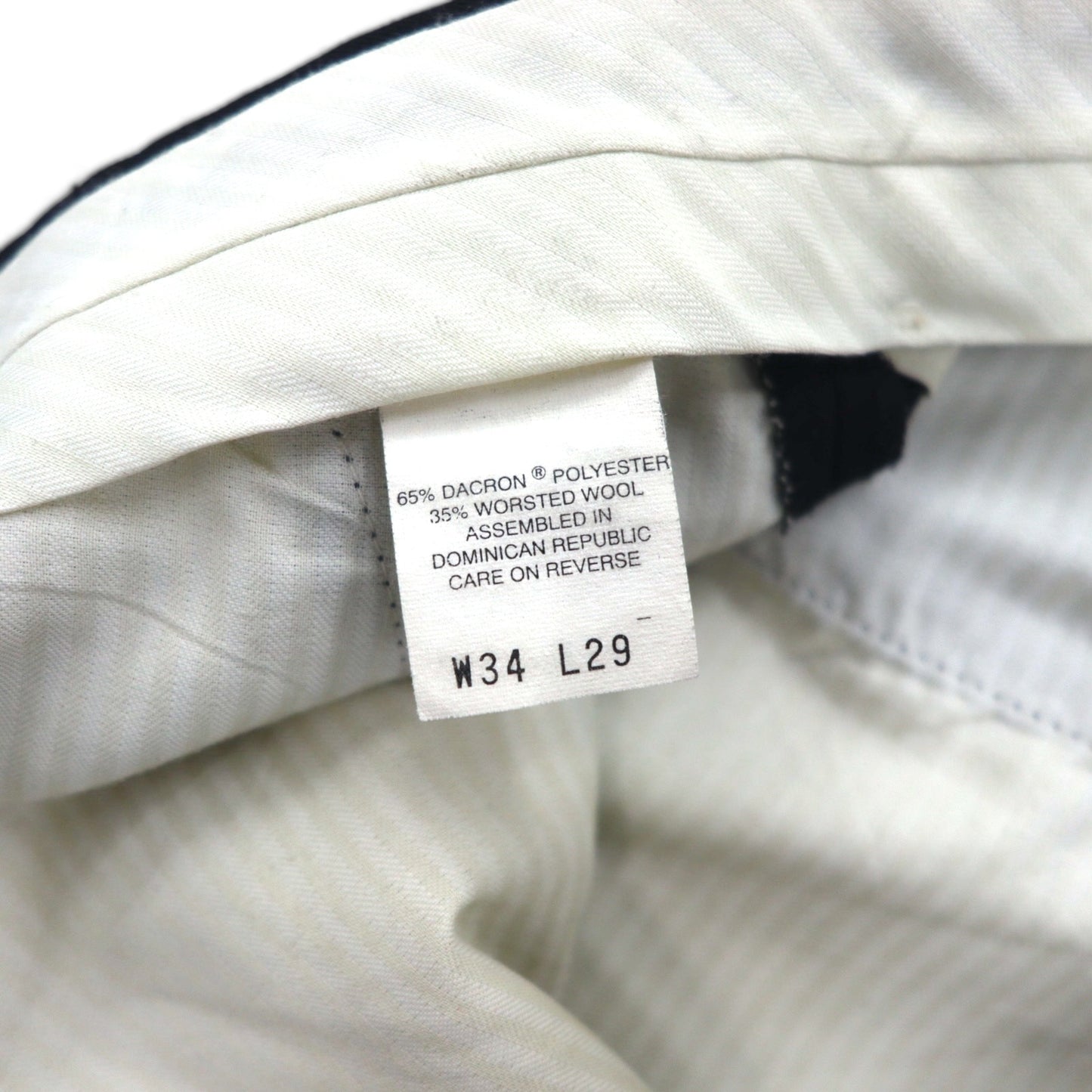 DOCKERS (Levi's) DRESS SLACKS, 90s, 2-pleat wide-leg slacks, size L, black, polyester and wool.