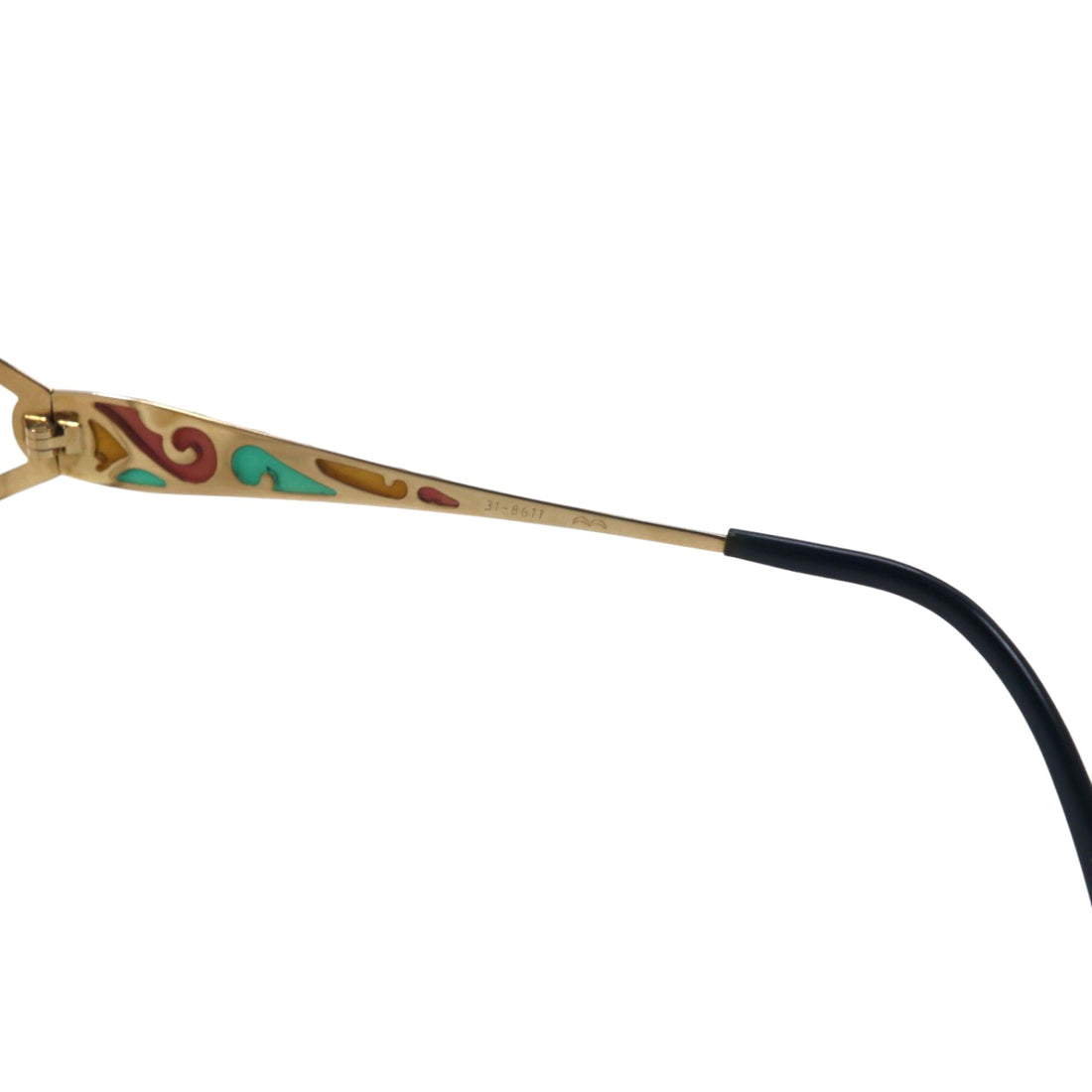 YVES SAINT LAURENT Old Sunglasses Gold Metal Color Lens YSL 31-8611 Made in Japan