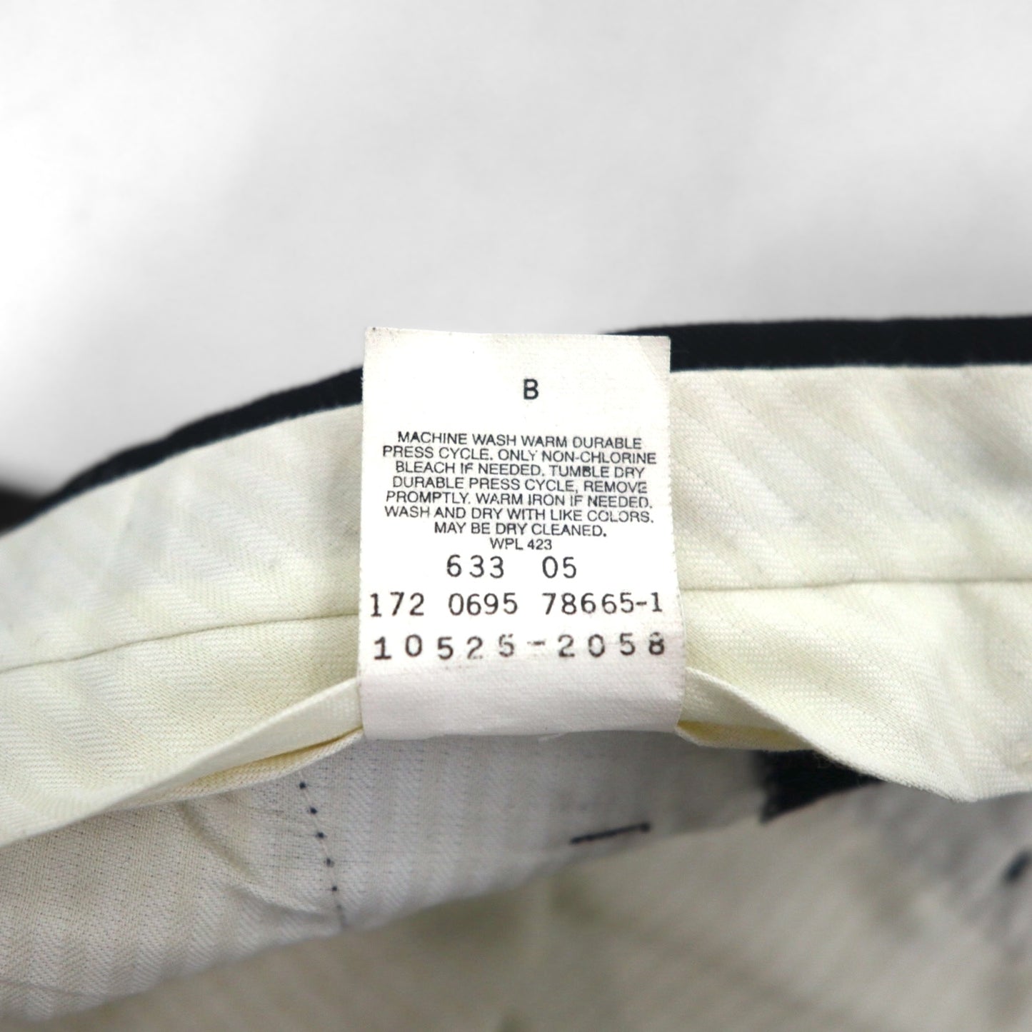 DOCKERS (Levi's) DRESS SLACKS, 90s, 2-pleat wide-leg slacks, size L, black, polyester and wool.