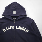 Ralph Lauren 90s Zip Hoodie L Navy Front Pocket POLO JEANS CO.