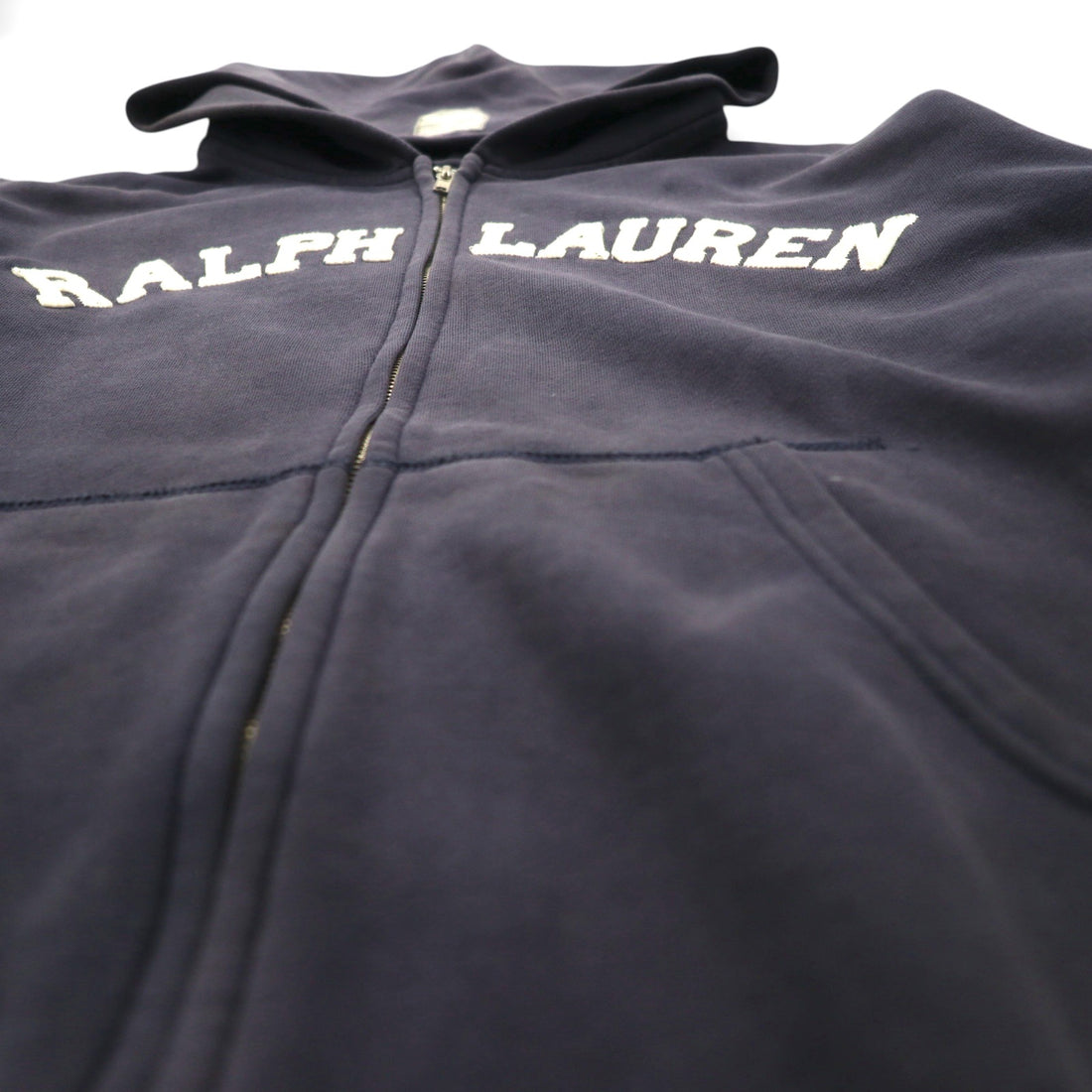 Ralph Lauren 90s Zip Hoodie L Navy Front Pocket POLO JEANS CO.