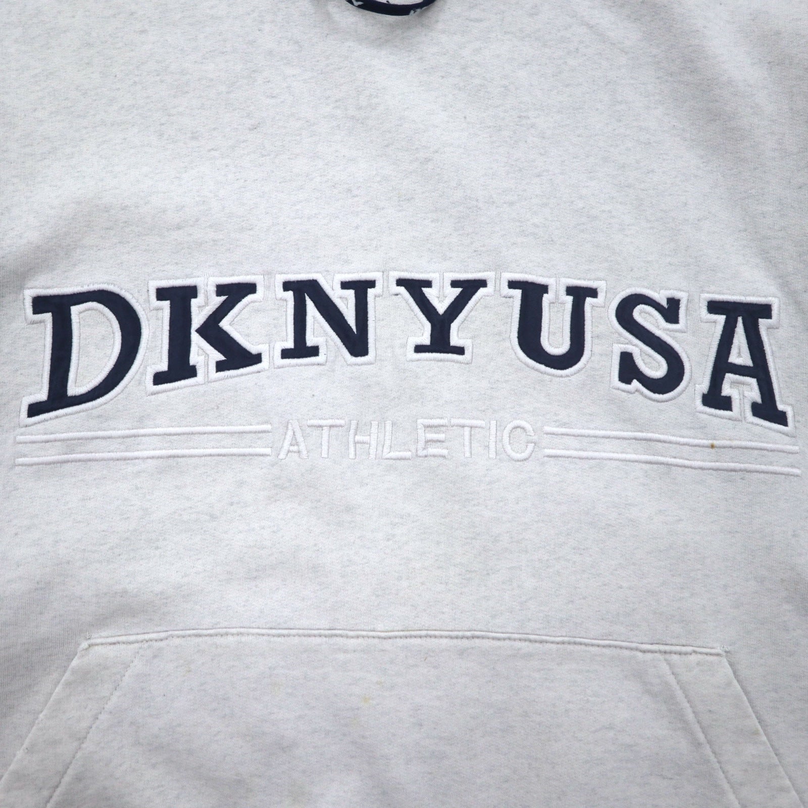 DKNY USA ( Donna Karan New York ) 90年代 プルオーバー パーカー L グレー コットン