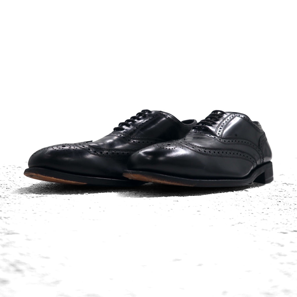 FLORSHEIM Wingtip Full Brogue Medallion Shoes 28.5cm Black Leather 17066-01