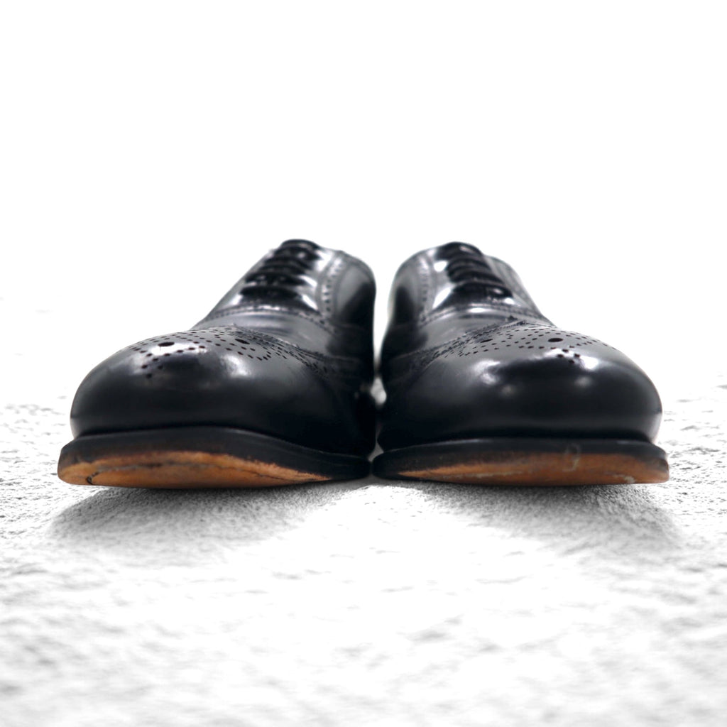 FLORSHEIM Wingtip Full Brogue Medallion Shoes 28.5cm Black Leather 17066-01