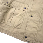 Burberrys オールド ハンティングジャケット M ベージュ コットン ドローコード チェックライナー着脱式 フード収納式