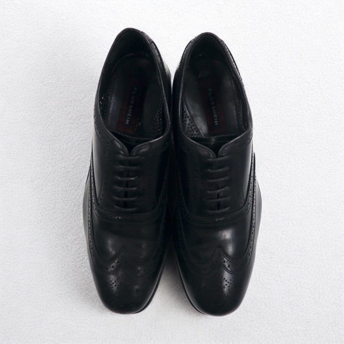 FLORSHEIM Wingtip Full Brogue Medallion Shoes 28.5cm Black Leather 17066-01
