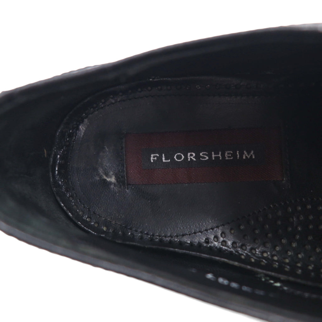 FLORSHEIM Wingtip Full Brogue Medallion Shoes 28.5cm Black Leather 17066-01