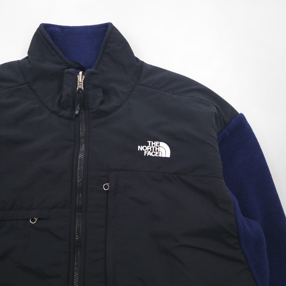 THE NORTH FACE Denali Jacket POLARTEC Fleece XL Navy Nylon Switching A193