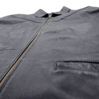 90s RETREAT Zip-up Leather Jacket, XL, Black, Leather