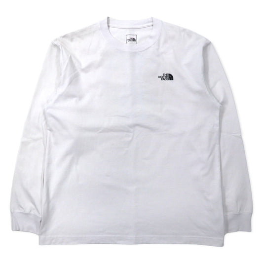 THE NORTH FACE ロングスリーブ バック スクエアロゴ Tシャツ L ホワイト コットン L/S Back Square Logo Tee NT82131