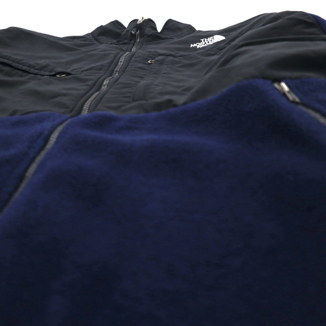 THE NORTH FACE Denali Jacket POLARTEC Fleece XL Navy Nylon Switching A193