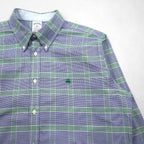 Brooks Brothers Regent Fit Oxford Button-Down Shirt, XL, Blue Check Cotton