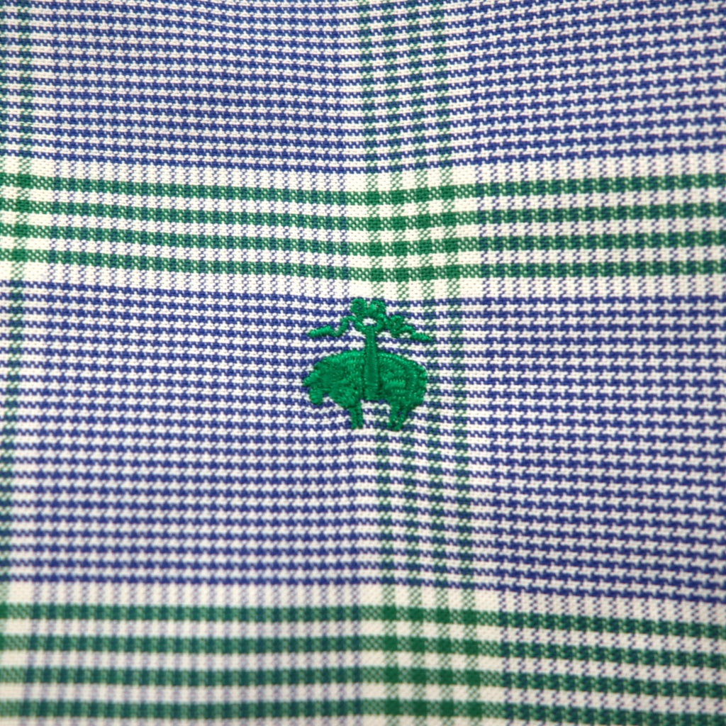 Brooks Brothers Regent Fit Oxford Button-Down Shirt, XL, Blue Check Cotton