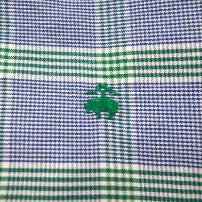 Brooks Brothers REGENT FIT オックスフォード ボタンダウンシャツ XL ブルー チェック コットン
