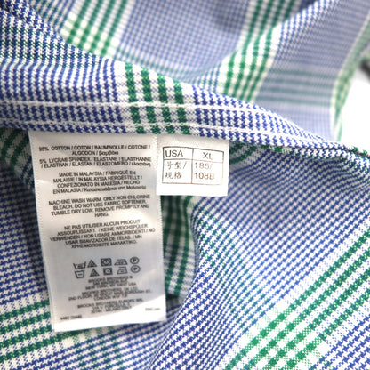 Brooks Brothers REGENT FIT オックスフォード ボタンダウンシャツ XL ブルー チェック コットン