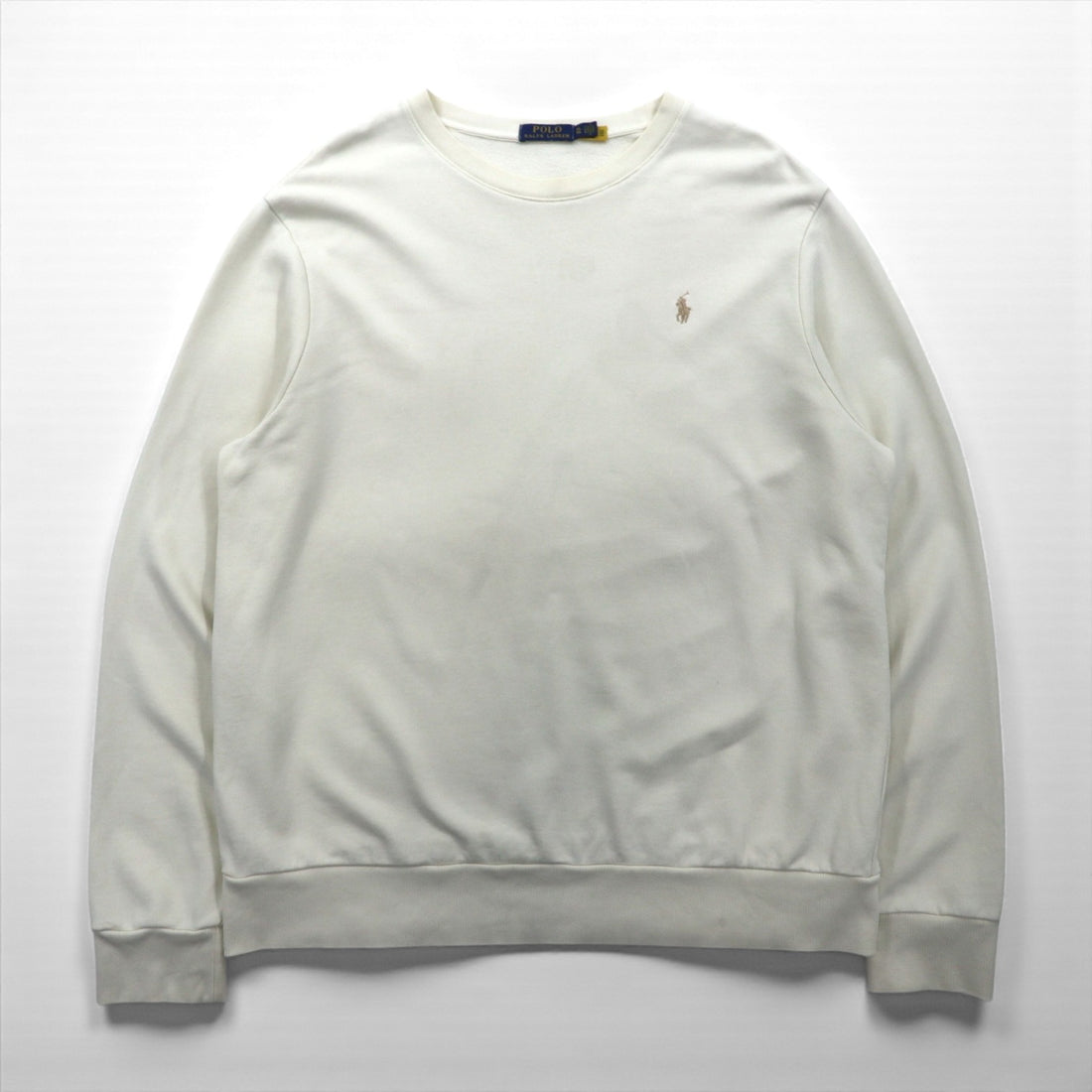 Polo Ralph Lauren Sweatshirt XL White Embroidery Small Pony