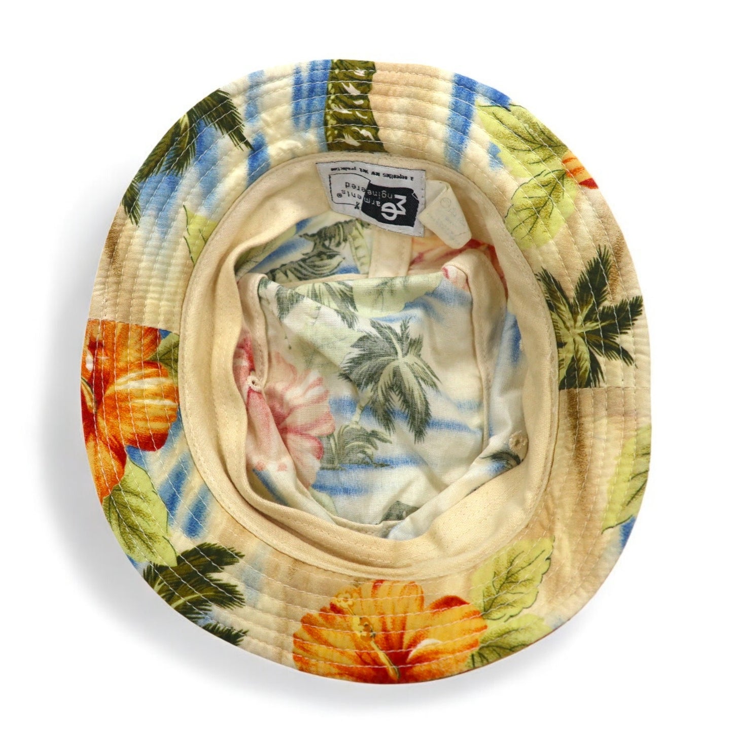 Engineered Garments USA製 バケットハット M マルチカラー コットン ビーチ ハイビスカス