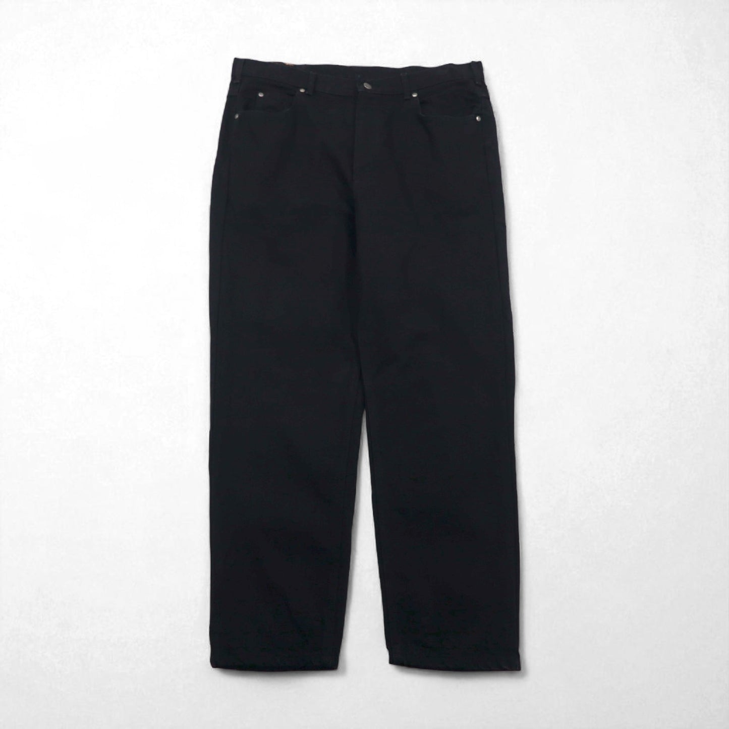 Lee RIDERS 90s USA Made Relaxed Fit Tapered Denim Pants, Size XL, Black, Zipper Fly, Leather Patch, 208-5508, Deadstock, Unused