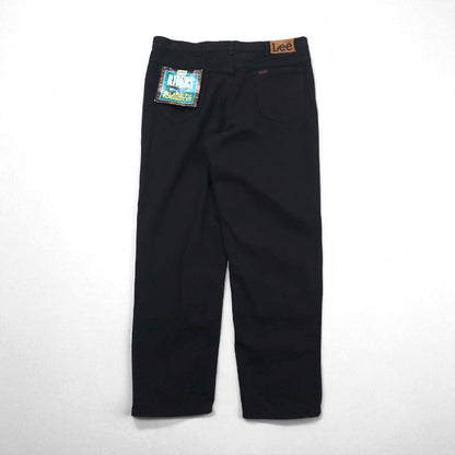 Lee RIDERS 90s USA Made Relaxed Fit Tapered Denim Pants, Size XL, Black, Zipper Fly, Leather Patch, 208-5508, Deadstock, Unused