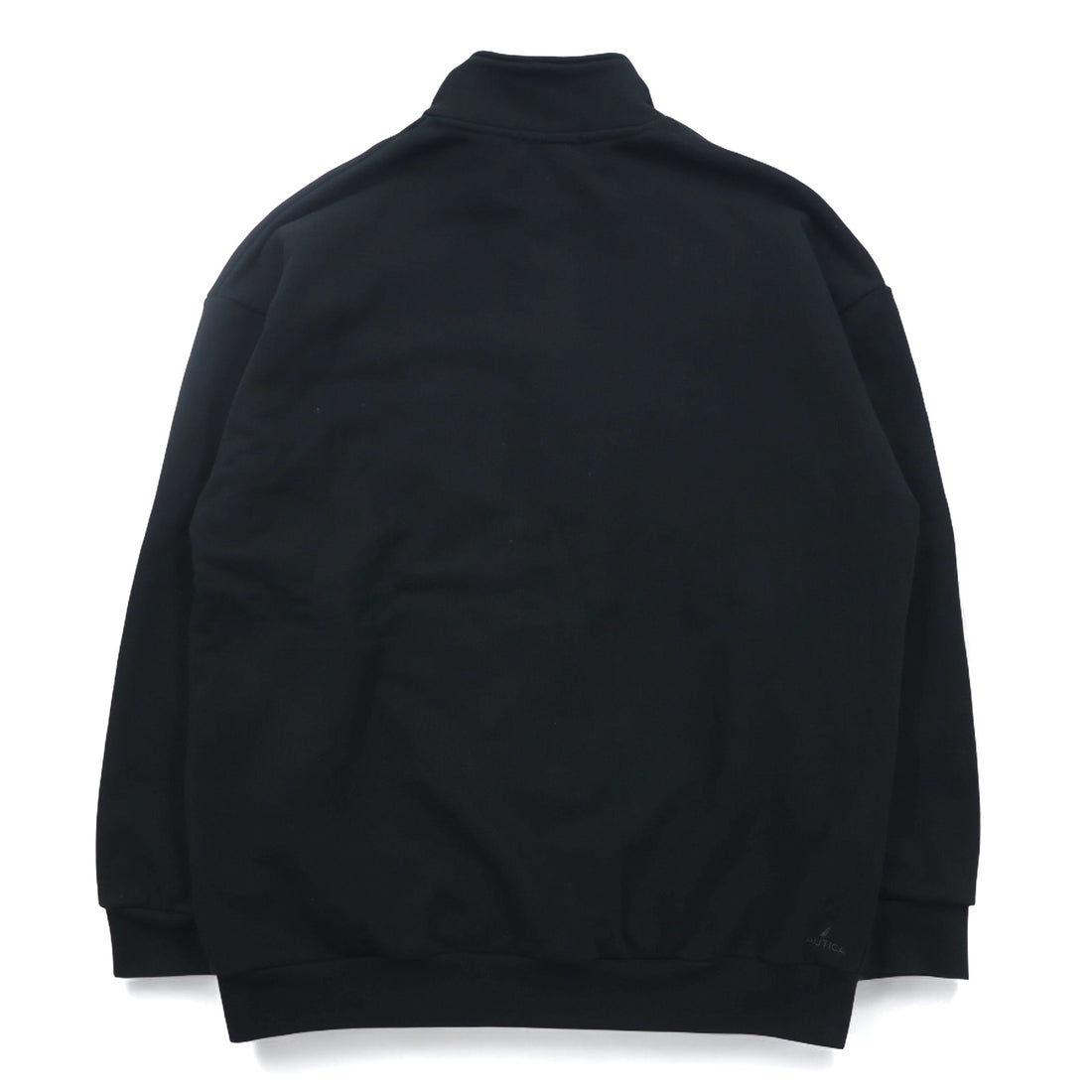 NAUTICA Arch Logo Half Zip Sweatshirt XL Black Heavyweight 233-12107