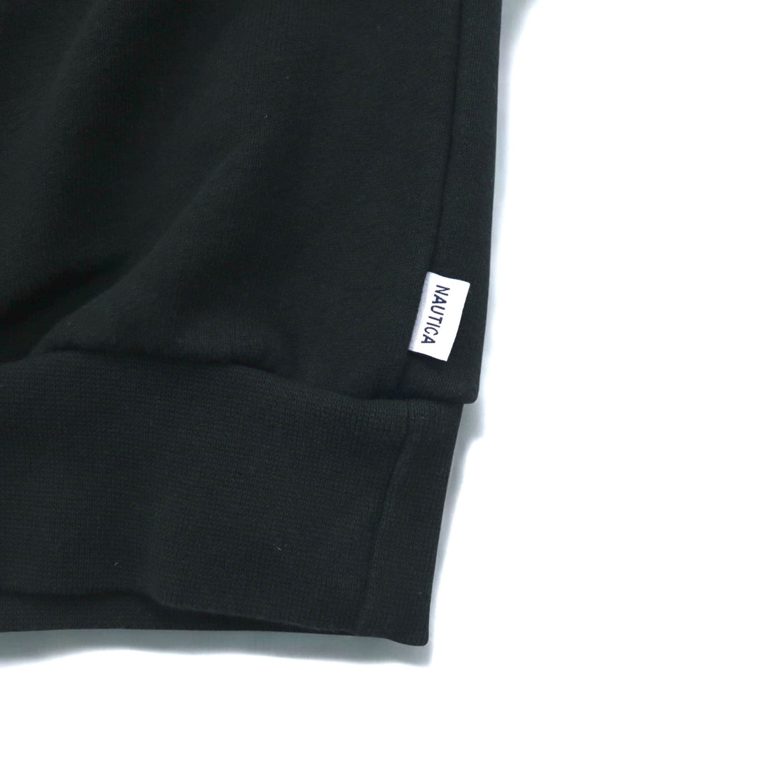 NAUTICA Arch Logo Half Zip Sweatshirt XL Black Heavyweight 233-12107