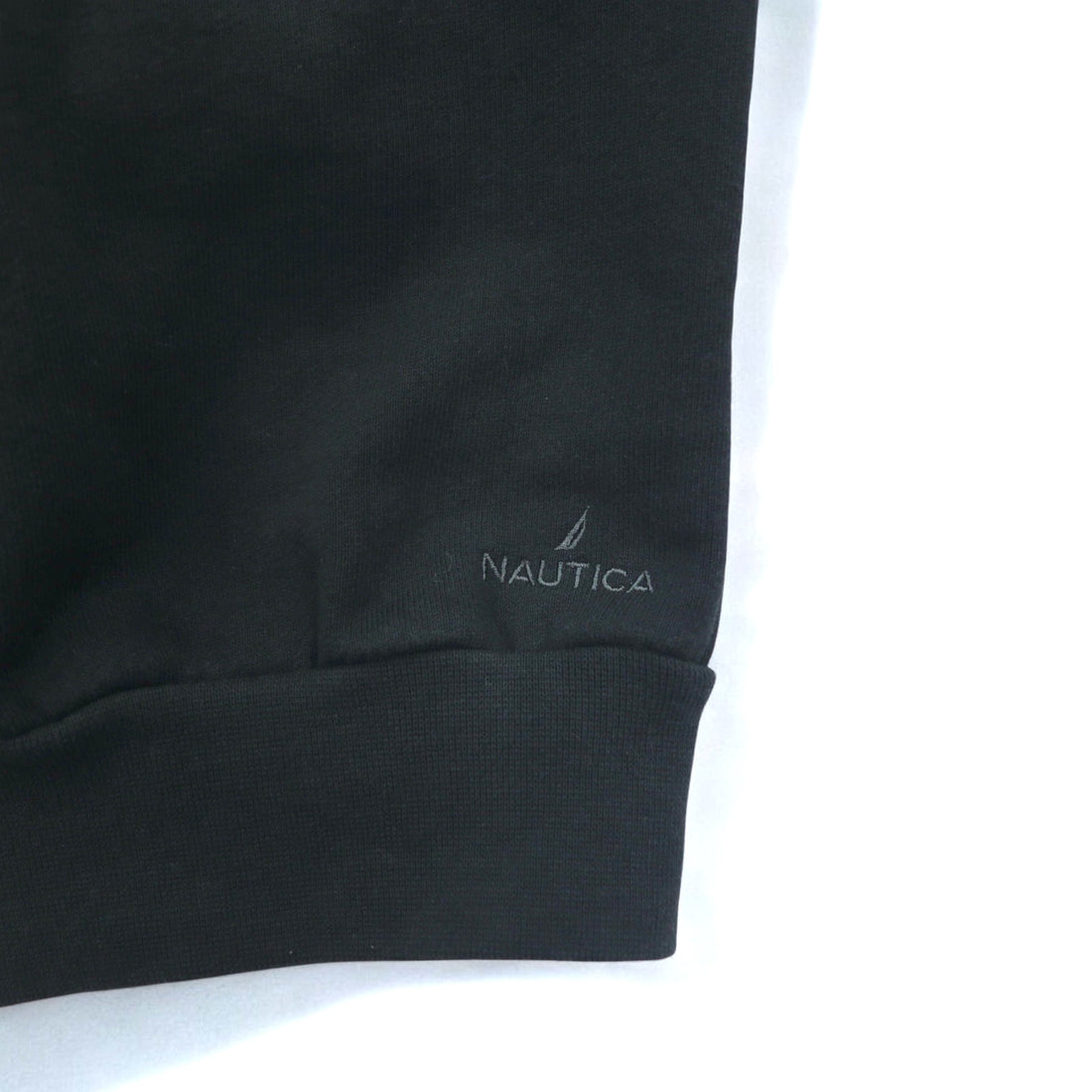NAUTICA Arch Logo Half Zip Sweatshirt XL Black Heavyweight 233-12107