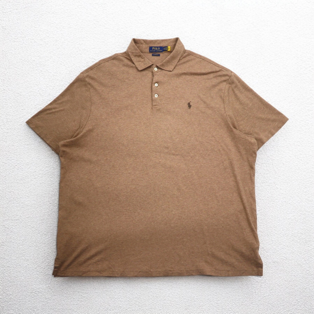 POLO RALPH LAUREN Classic Fit Polo Shirt XL CLASSIC FIT Beige Small Pony Embroidery