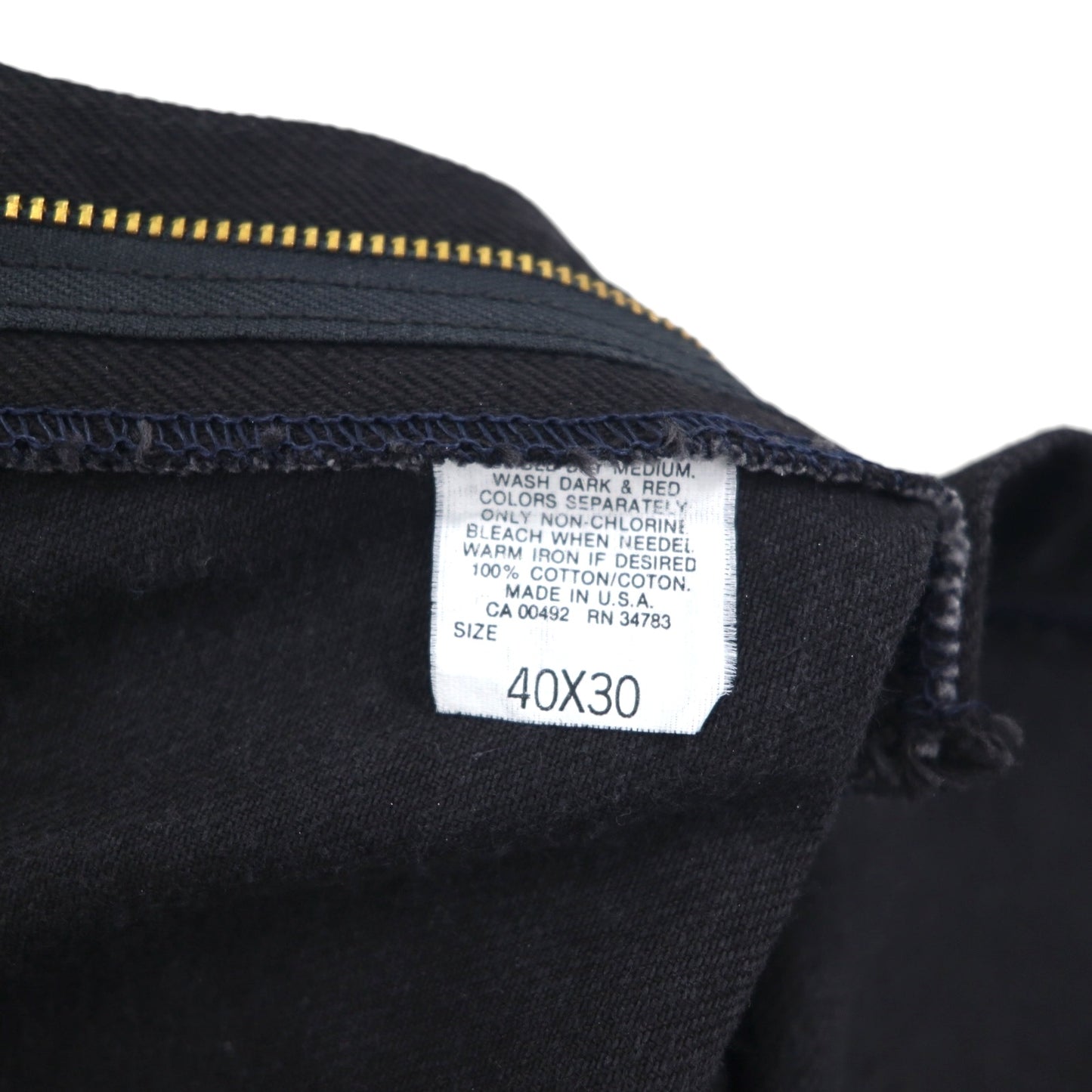 Lee RIDERS 90s USA Made Relaxed Fit Tapered Denim Pants, Size XL, Black, Zipper Fly, Leather Patch, 208-5508, Deadstock, Unused