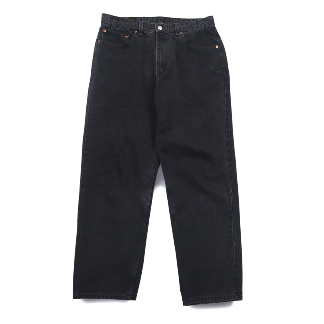 Levi's 90s 550 Baggy Tapered Black Denim Pants L Cotton Relaxed Fit 550-0260 Made in Mexico