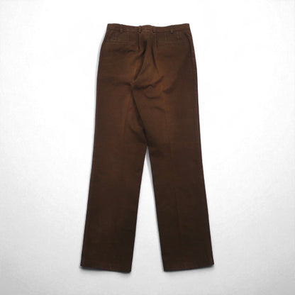 BURBERRY x DAVIDE CENCI Center Press Straight Chino Pants, Size M, Brown, Cotton