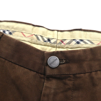 BURBERRY x DAVIDE CENCI Center Press Straight Chino Pants, Size M, Brown, Cotton