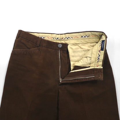 BURBERRY x DAVIDE CENCI Center Press Straight Chino Pants, Size M, Brown, Cotton