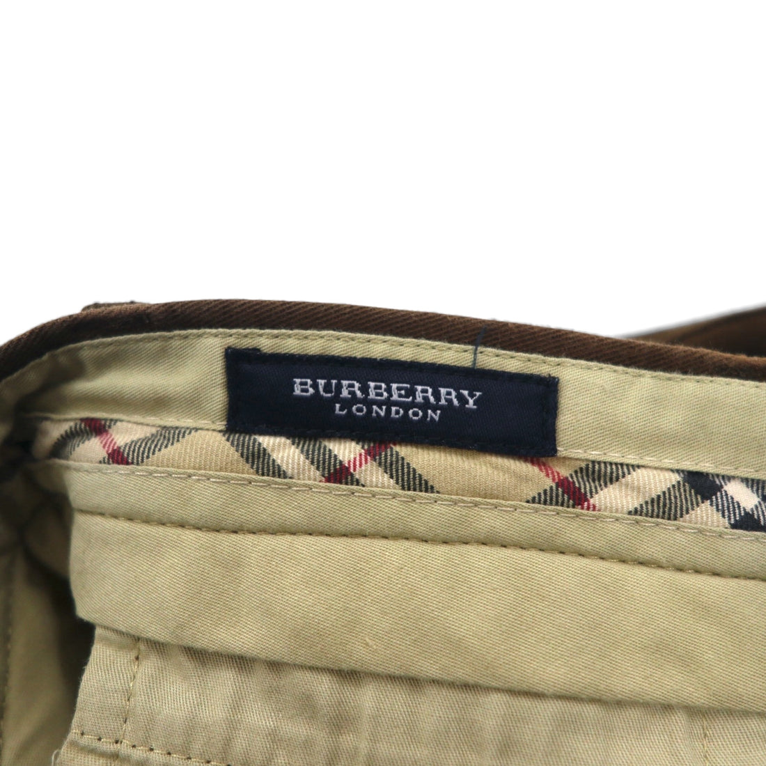 BURBERRY × DAVIDE CENCI センタープレス ストレート チノパンツ M ブラウン コットン