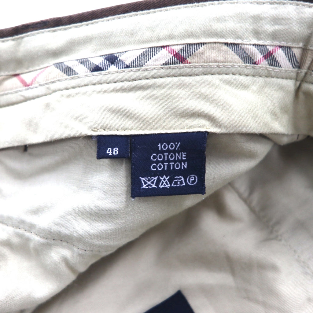 BURBERRY × DAVIDE CENCI センタープレス ストレート チノパンツ M ブラウン コットン