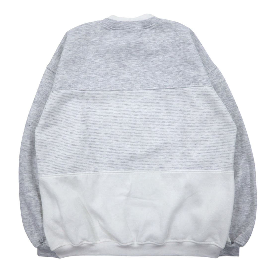90s GEAR FOR SPORTS Printed Sweatshirt L Grey Cotton Polyester Fleece Lining STAR SHIP OCEANIC