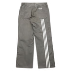 adidas 00年代 ダブルニー ダック  ワークパンツ O グレー コットン 3ストライプス