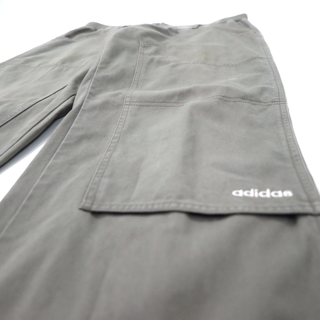 adidas 00年代 ダブルニー ダック  ワークパンツ O グレー コットン 3ストライプス
