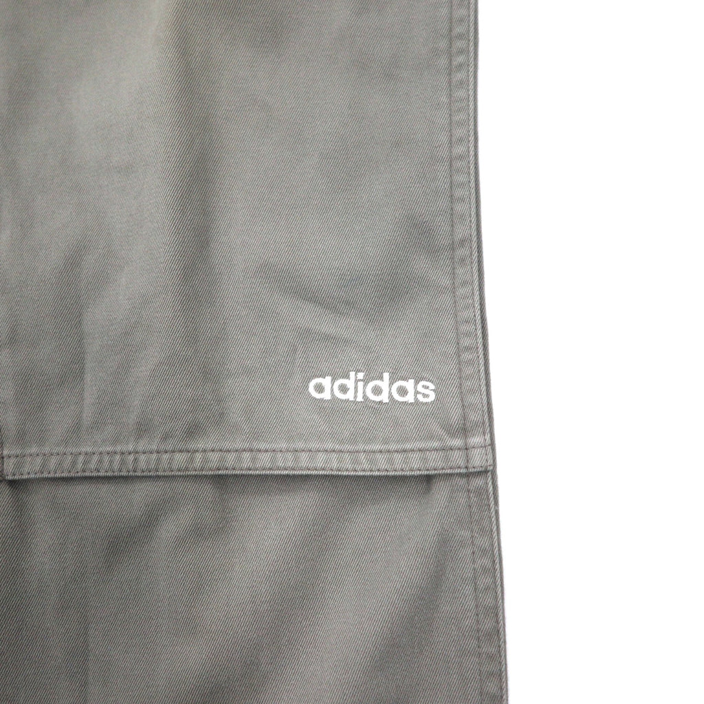 adidas 00年代 ダブルニー ダック  ワークパンツ O グレー コットン 3ストライプス