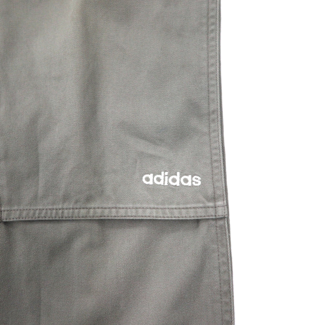 adidas 00年代 ダブルニー ダック  ワークパンツ O グレー コットン 3ストライプス
