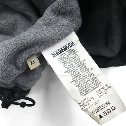 NAPAPIJRI ハーフジップ アノラックパーカー ナイロンジャケット XL グレー 裏地フリース サイドジップ スリット N0YGNJ REGULAR FIT