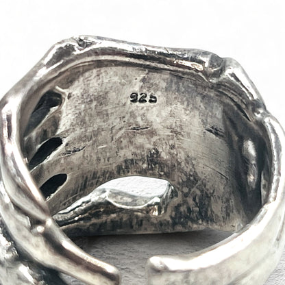 Vintage Silver Bone Ring ボーンハンド リング 指輪 17号 シルバー 925 スケルトン ゴシック パンク ロック