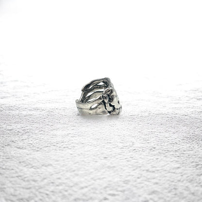 Vintage Silver Bone Ring ボーンハンド リング 指輪 17号 シルバー 925 スケルトン ゴシック パンク ロック