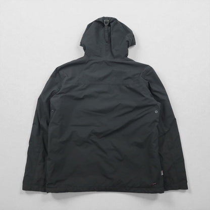 NAPAPIJRI ハーフジップ アノラックパーカー ナイロンジャケット XL グレー 裏地フリース サイドジップ スリット N0YGNJ REGULAR FIT