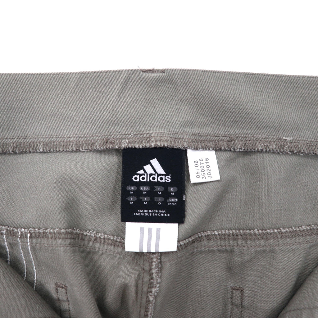 adidas 00年代 ダブルニー ダック  ワークパンツ O グレー コットン 3ストライプス