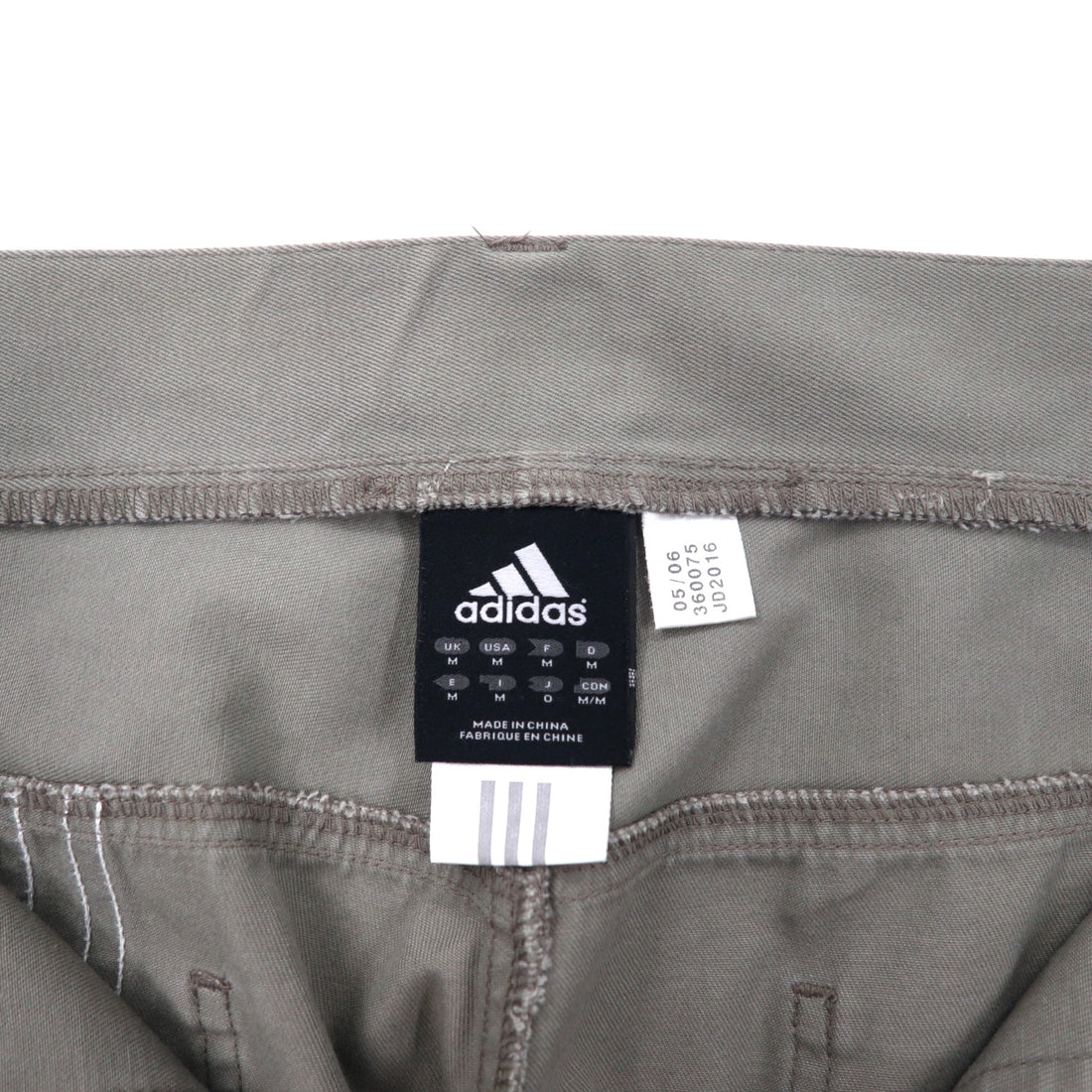 adidas 00年代 ダブルニー ダック  ワークパンツ O グレー コットン 3ストライプス