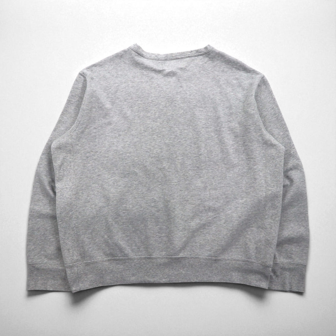 Polo by Ralph Lauren 90s Crew Neck Sweatshirt, XL, Gray, Solid Color, Small Pony Embroidery